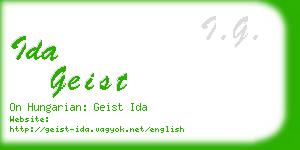 ida geist business card